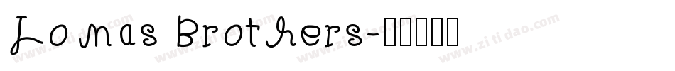 Jonas Brothers字体转换
